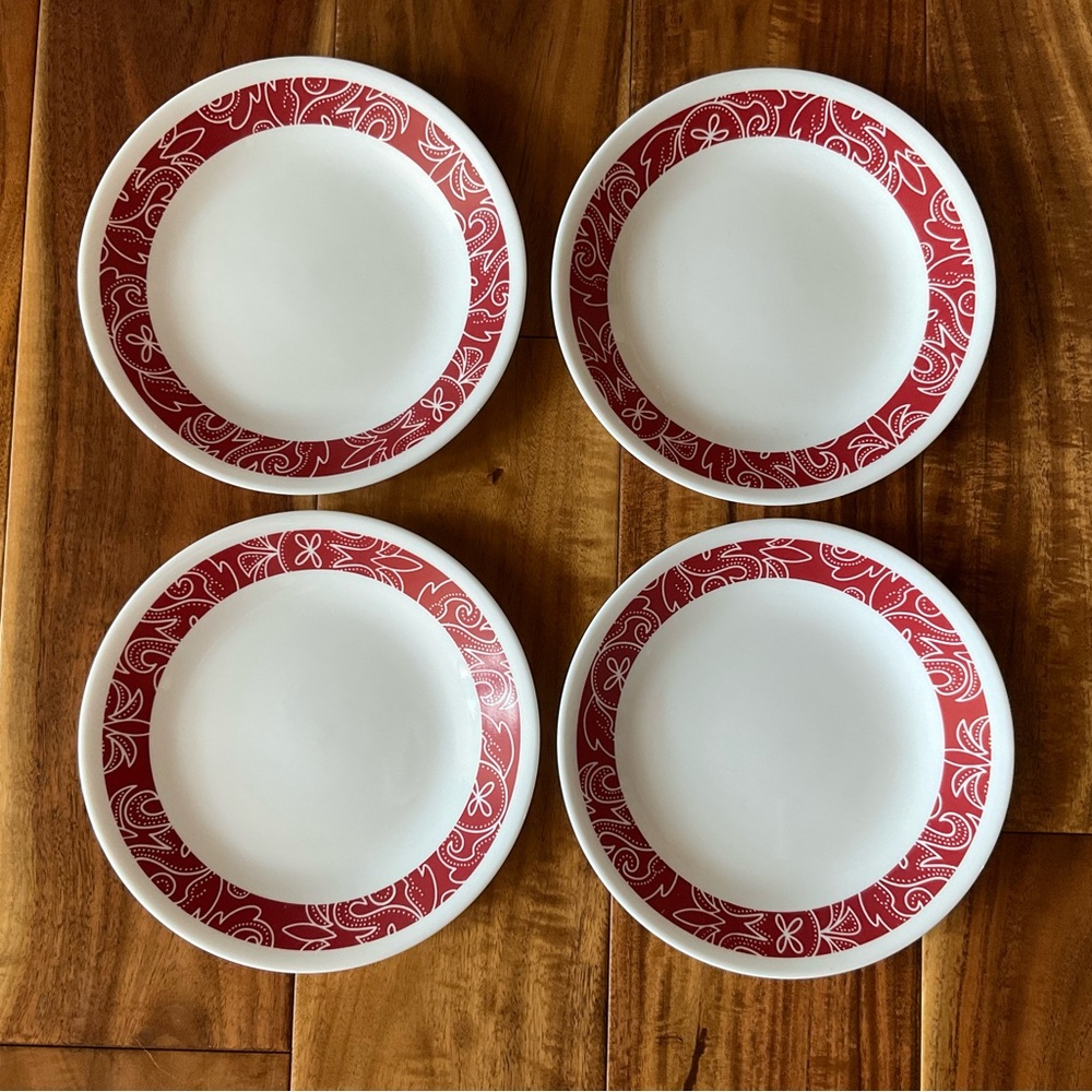 Corelle Livingware Bandhani Salad Dessert Plates Set of 4